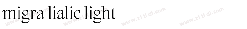 migra lialic light字体转换
